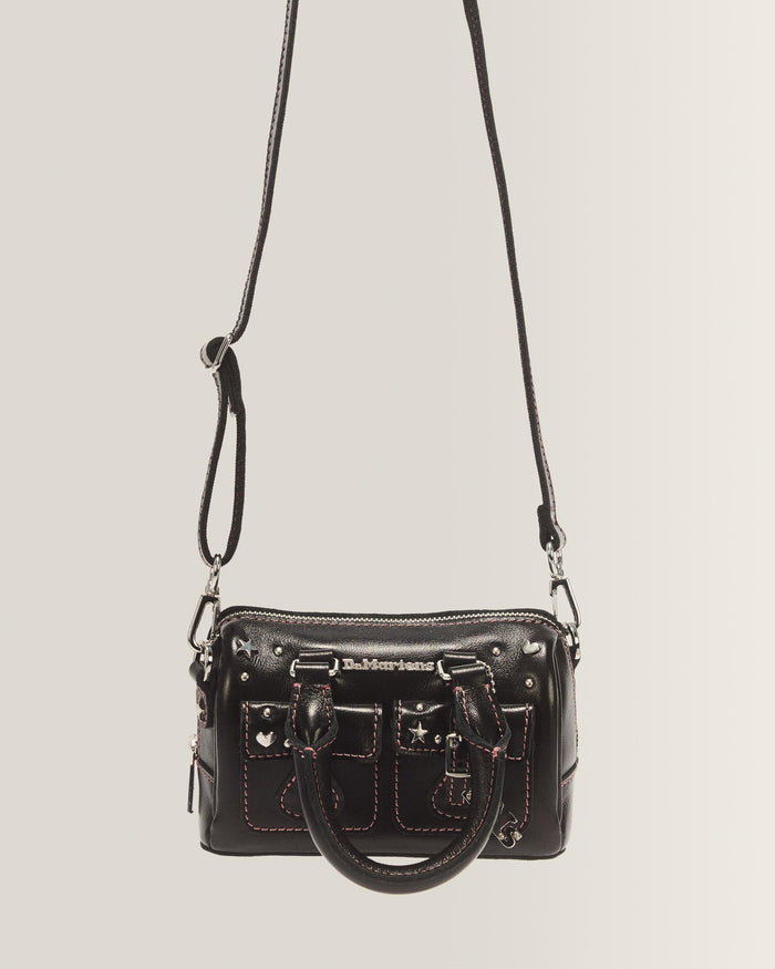 Mini Top Handle Milled Gloss Leather Bag