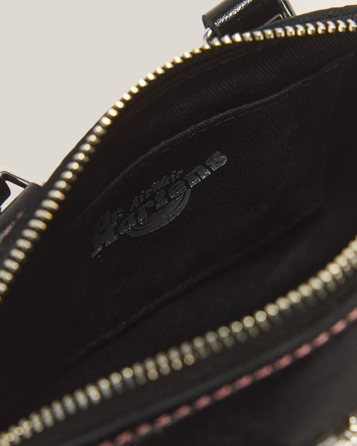 Mini Top Handle Milled Gloss Leather Bag
