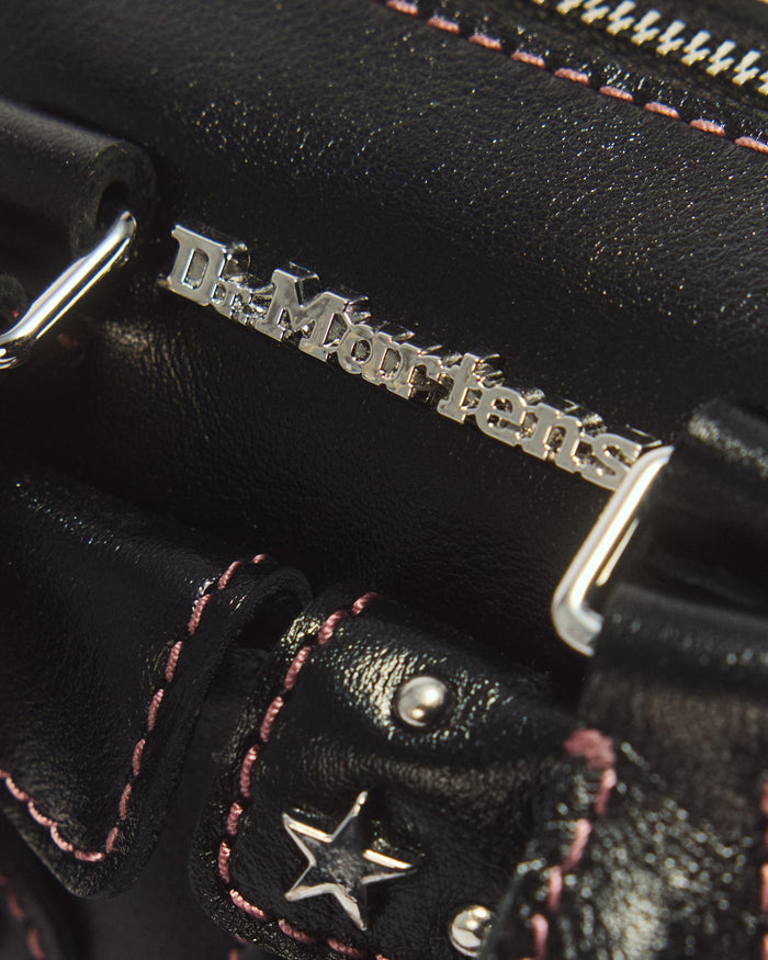 Mini Top Handle Milled Gloss Leather Bag