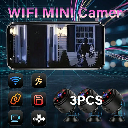 Mini WiFi Camera HD Portable Mobile Detection Compact Wireless Indoor Video Recorder Portable Installation Rechargeable Battery Home Small Monitor