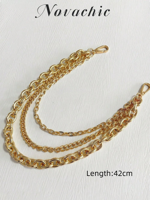 Minimalist Bag Strap Chain, Triple-Layer Decorative Chain Vacation Essentials Bag Accessories Bag Straps Bag Charm Bag Chain Accessories Teacher Gifts Accessories Gold Accessories Festival Graduation