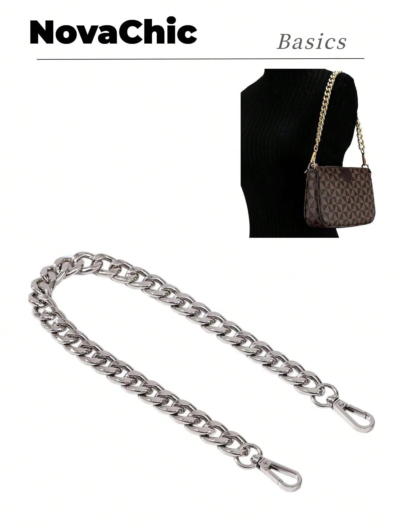 Minimalist Bag Strap Chain, Triple-Layer Decorative Chain Vacation Essentials Bag Accessories Bag Straps Bag Charm Bag Chain Accessories Teacher Gifts Accessories Gold Accessories Festival Graduation
