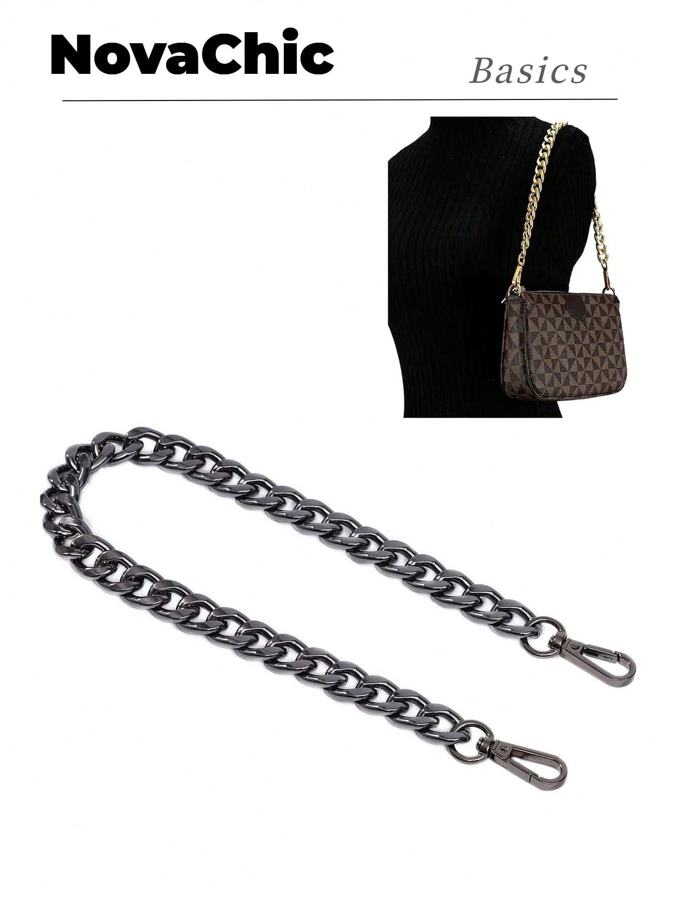 Minimalist Bag Strap Chain, Triple-Layer Decorative Chain Vacation Essentials Bag Accessories Bag Straps Bag Charm Bag Chain Accessories Teacher Gifts Accessories Gold Accessories Festival Graduation