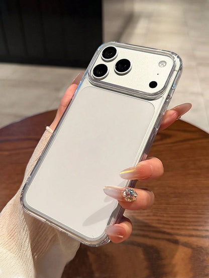 Minimalist Black Screen Protection Transparent Acrylic Solid Color Shockproof Basic Phone Case Compatible With 17 Pro Max/17 Pro/17 Air/17/16 Pro Max/16/16 Pro/16 Plus/11/15/15 Pro/15 Pro Max/12/13/14