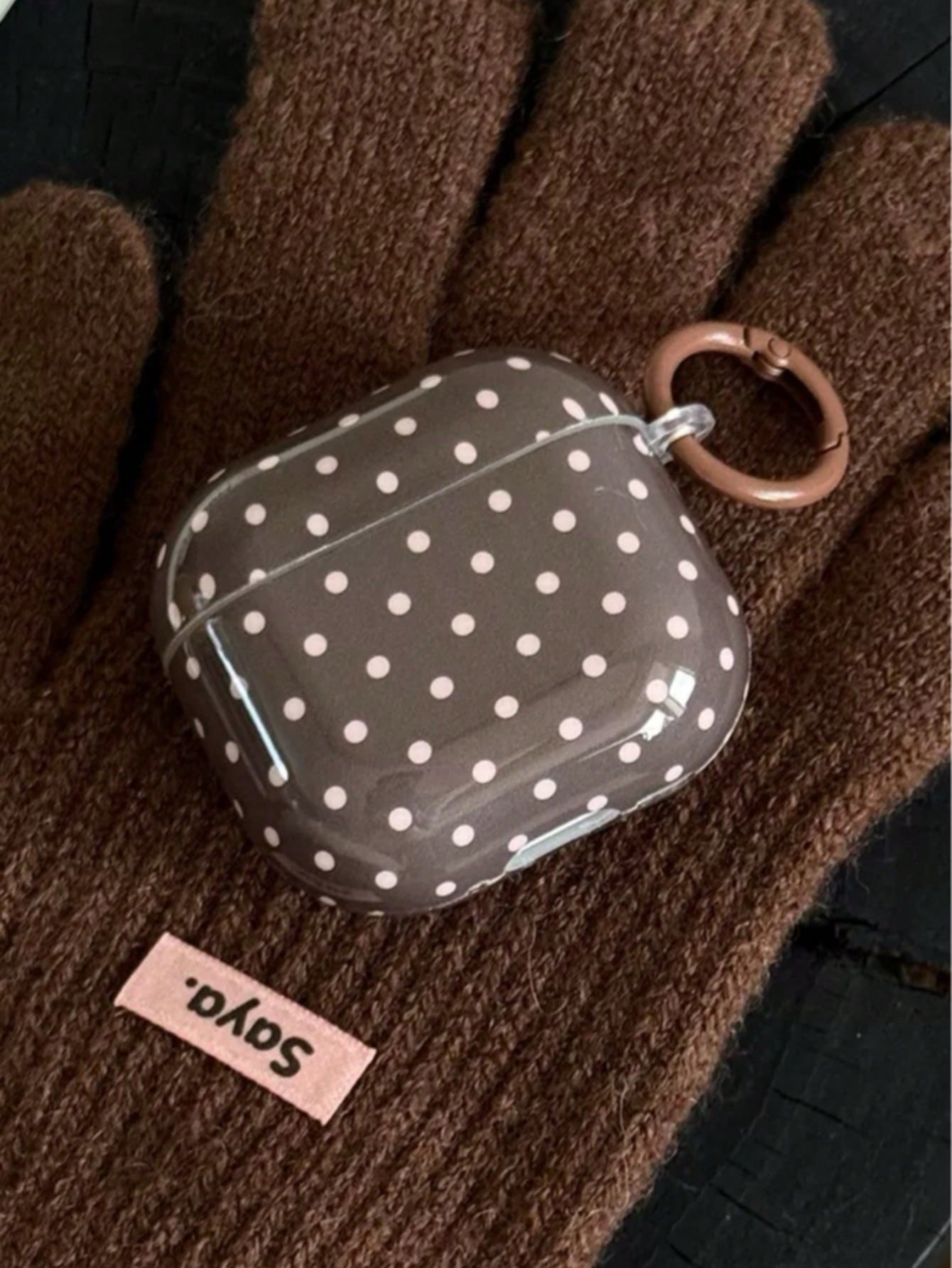 Minimalist Black White Polka Dot Pattern Bluetooth Earphone Cases Korean Style Pro 3 Earphone Case Compatible With Airpods 3rd Gen Apple 2nd Gen New Model Niche Heart Pendant 4th Gen Anti-Drop Protect