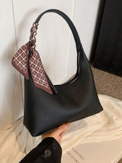 Minimalist Shoulder Underarm Bag For Women With Silk Scarf Gift