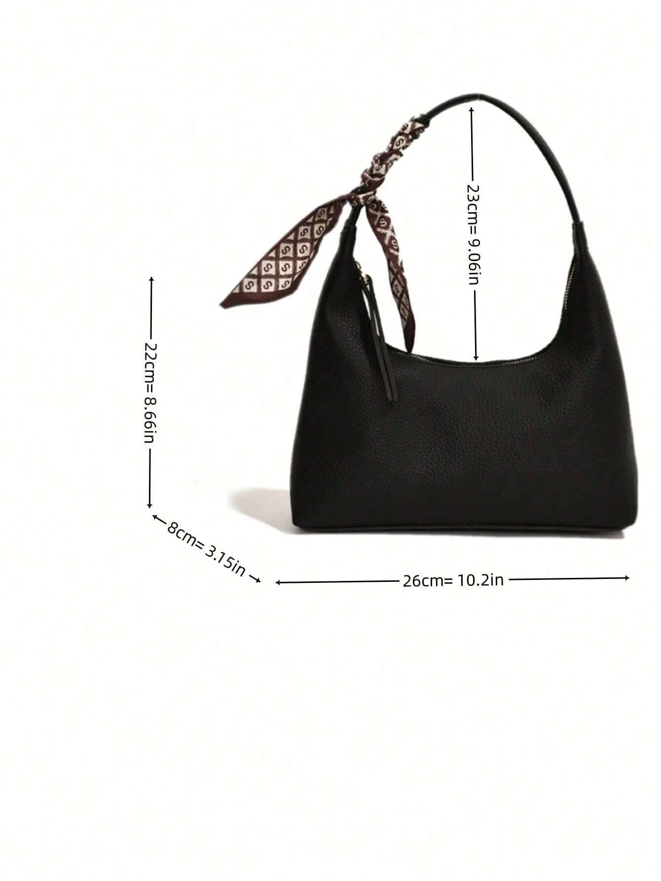 Minimalist Shoulder Underarm Bag For Women With Silk Scarf Gift