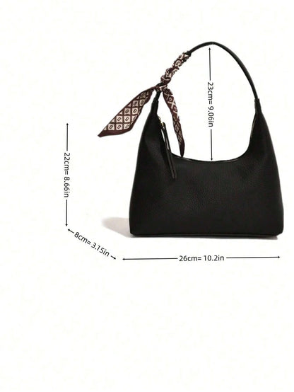 Minimalist Shoulder Underarm Bag For Women With Silk Scarf Gift