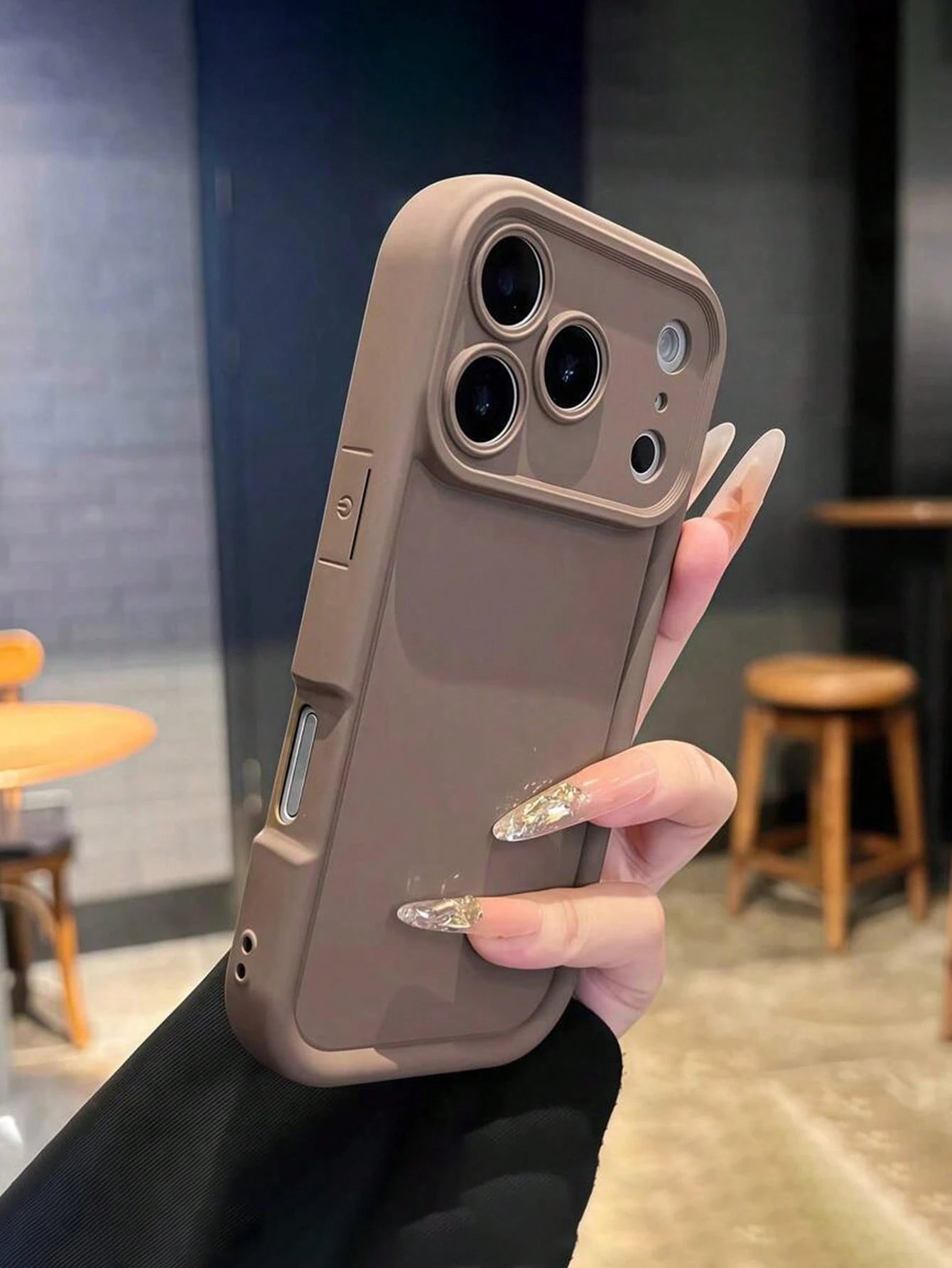 Minimalist Thick Shock-Absorbing Wine Red Phone Case, Compatible With IPhone 17/17Pro/17promax/16 Pro Max/16/16 Pro/16 Plus/16E/15/15 Plus/15 Pro/15 Pro Max/11/12/13/14 Pro Max/XS/XR/11 Pro/11 Pro Max
