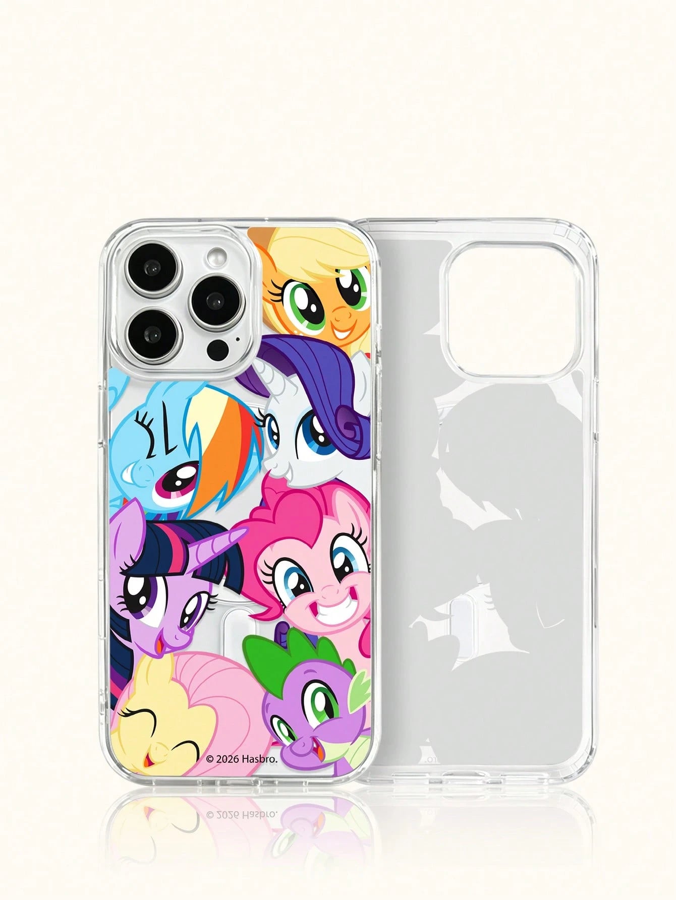 Miniso 1pc Cute Women's My Little Pony Phone Case, With Wireless Charging And Magnetic Function, Lightweight, Anti-Slip, Durable, Cartoon Anime Style, Suitable For Summer Android Series S22, S23, S24p