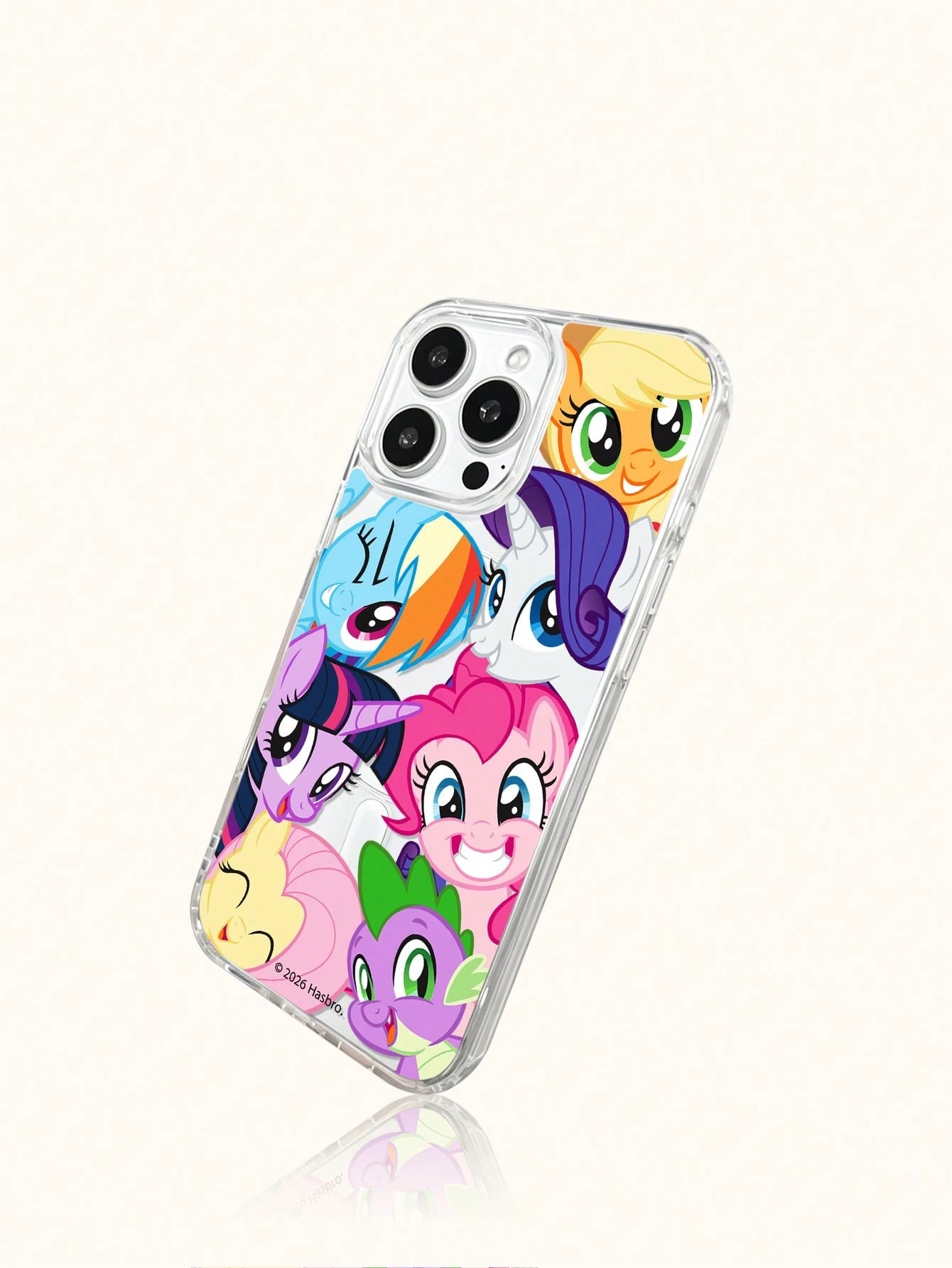 Miniso 1pc Cute Women's My Little Pony Phone Case, With Wireless Charging And Magnetic Function, Lightweight, Anti-Slip, Durable, Cartoon Anime Style, Suitable For Summer Android Series S22, S23, S24p