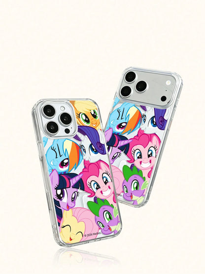 Miniso 1pc Cute Women's My Little Pony Phone Case, With Wireless Charging And Magnetic Function, Lightweight, Anti-Slip, Durable, Cartoon Anime Style, Suitable For Summer Android Series S22, S23, S24p