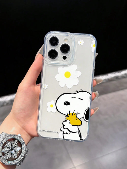 Miniso Genuine Snoopy Transparent Full Coverage Phone Case Compatible With IPhone 17 Pro Max, 17, 16 Pro Max, 15 Pro Max, 16 Pro Max, 14, 13, 12, 11, 14 Pro, 15 Plus, 12 Pro, 16 Plus, XS, 14 Pro Max