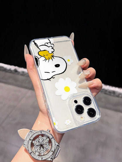 Miniso Genuine Snoopy Transparent Full Coverage Phone Case Compatible With IPhone 17 Pro Max, 17, 16 Pro Max, 15 Pro Max, 16 Pro Max, 14, 13, 12, 11, 14 Pro, 15 Plus, 12 Pro, 16 Plus, XS, 14 Pro Max