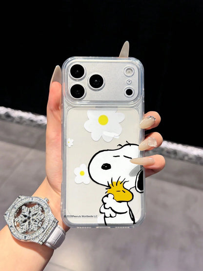 Miniso Genuine Snoopy Transparent Full Coverage Phone Case Compatible With IPhone 17 Pro Max, 17, 16 Pro Max, 15 Pro Max, 16 Pro Max, 14, 13, 12, 11, 14 Pro, 15 Plus, 12 Pro, 16 Plus, XS, 14 Pro Max