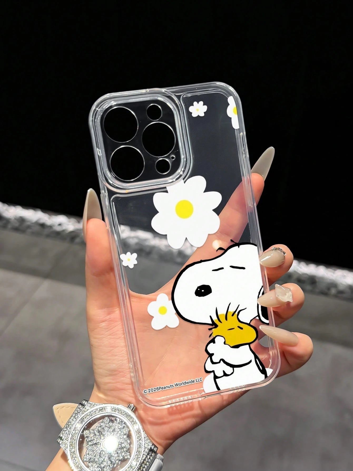 Miniso Genuine Snoopy Transparent Full Coverage Phone Case Compatible With IPhone 17 Pro Max, 17, 16 Pro Max, 15 Pro Max, 16 Pro Max, 14, 13, 12, 11, 14 Pro, 15 Plus, 12 Pro, 16 Plus, XS, 14 Pro Max