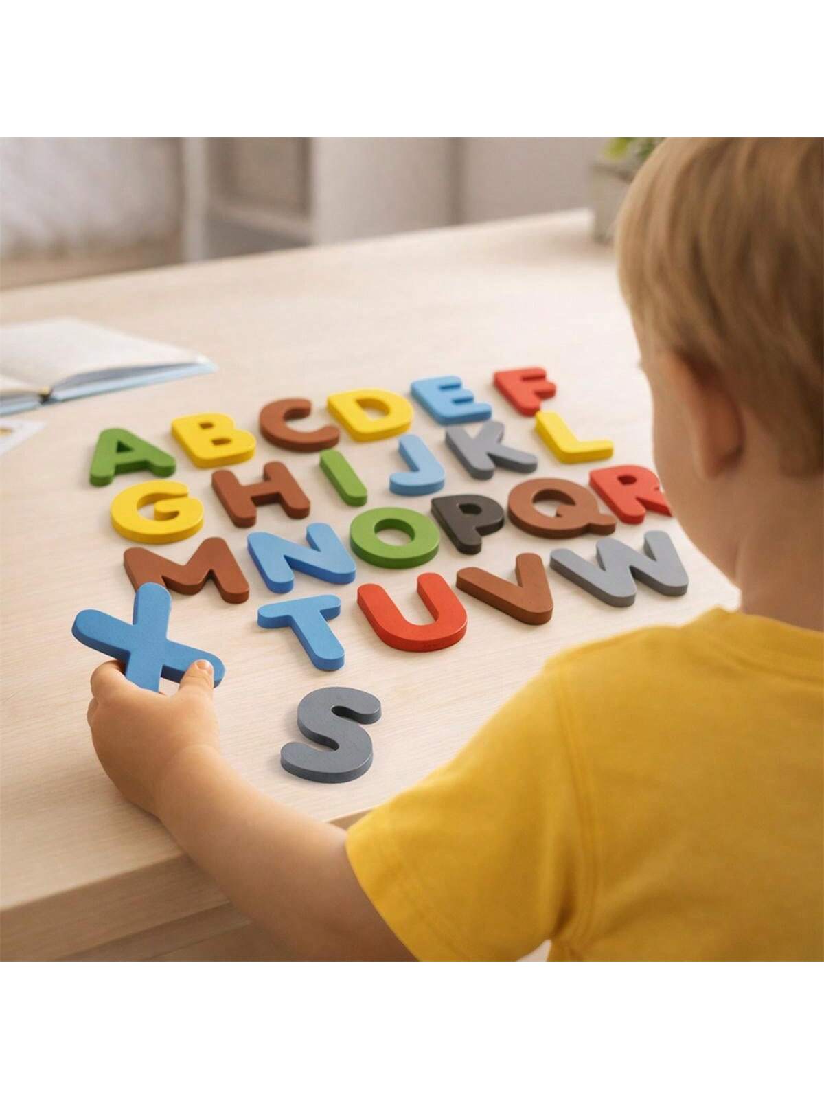 MINKOJA Montessori Alphabet Matching Puzzle, 3D Letter Flash Cards, Educational English Learning Toy For Toddlers & Preschool Kids