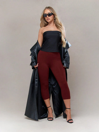 MISSGUIDED Street High Leg Capri Leggings