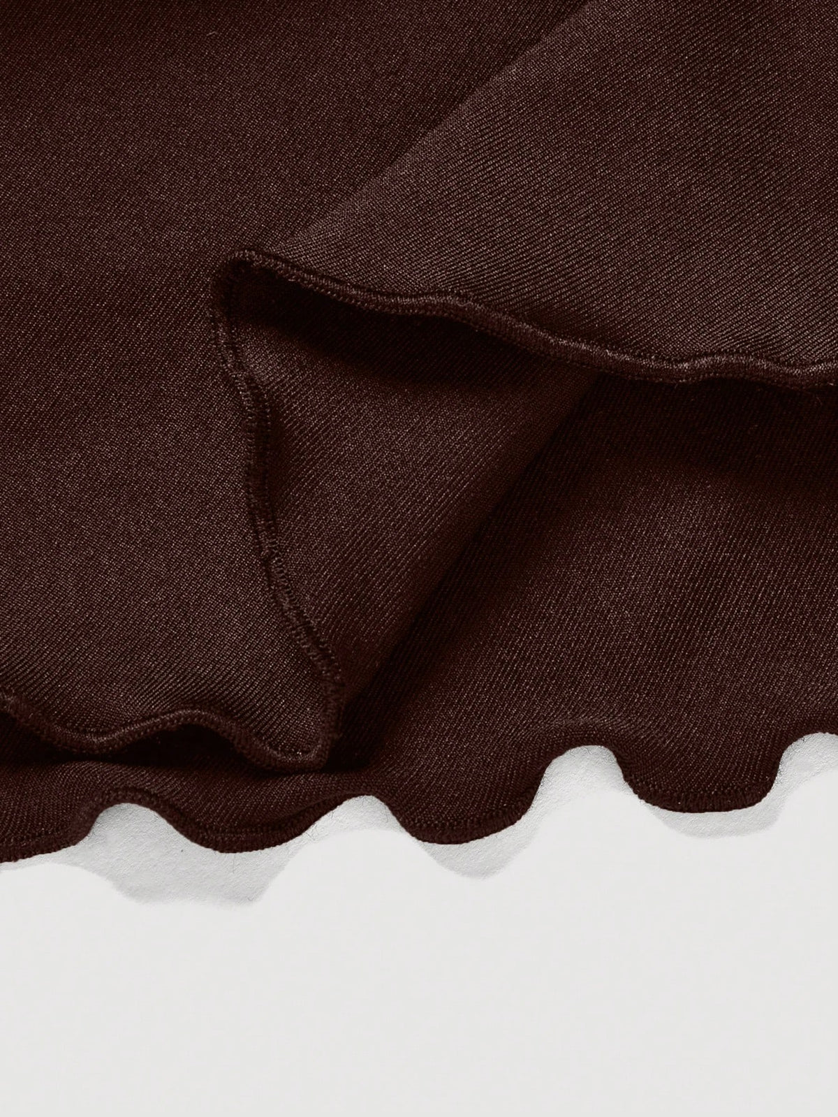 MOD All Shades Of Brown Summer Cute Vacation Women's Drawstring Waist Ruched Skirt, Ruffle Hem Tiered Layer Mini Regular Fit High Waist Plain Skirts