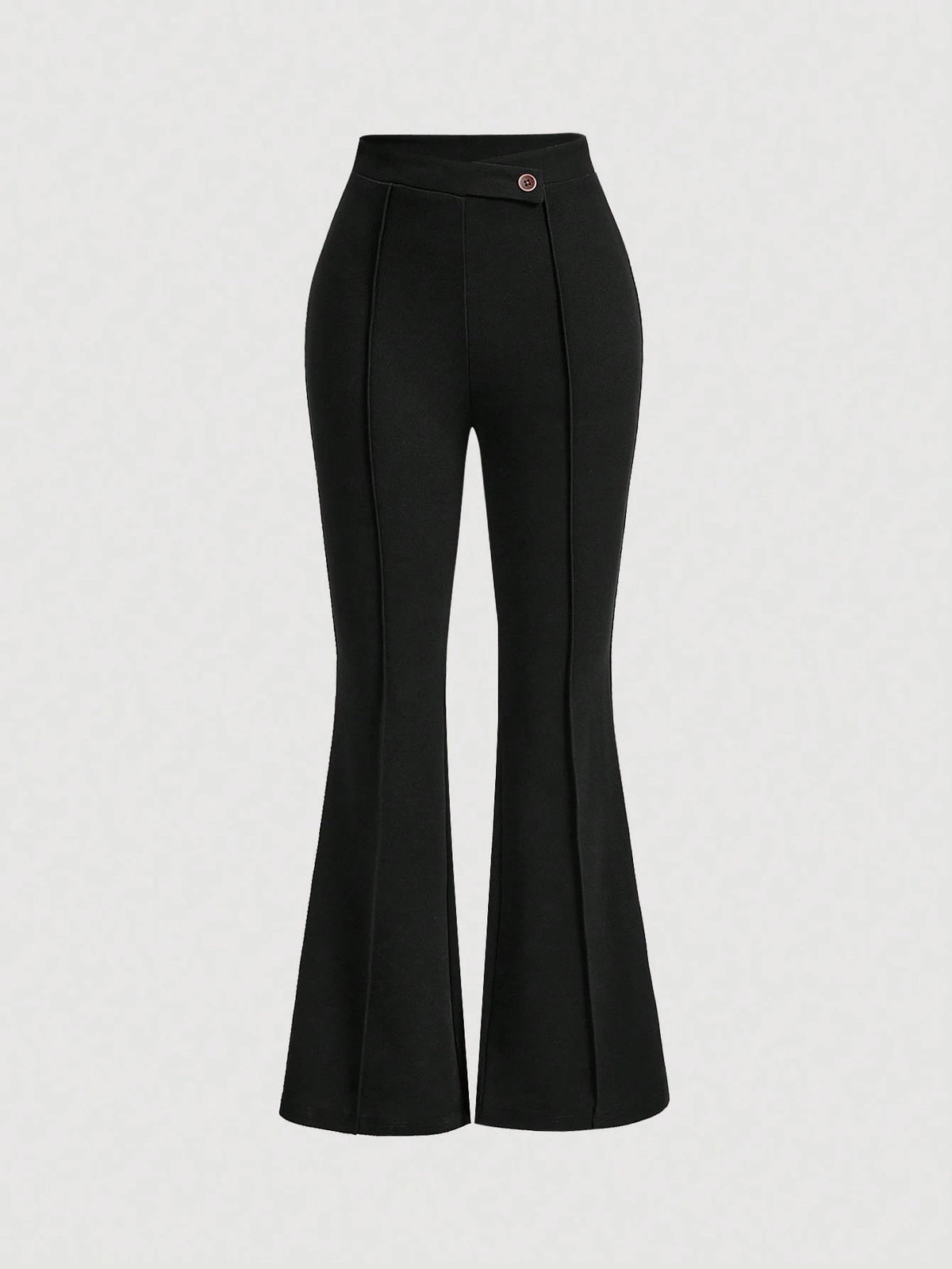 MOD High Waist Flare Leg Black Toothpick Pleats Pants