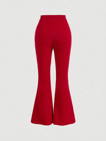 MOD High Waist Flare Leg Black Toothpick Pleats Pants