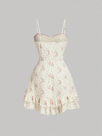 MOD Women's Bowknot Strap Cami Dress,Cute Summer Dresses,Short Summer Dress