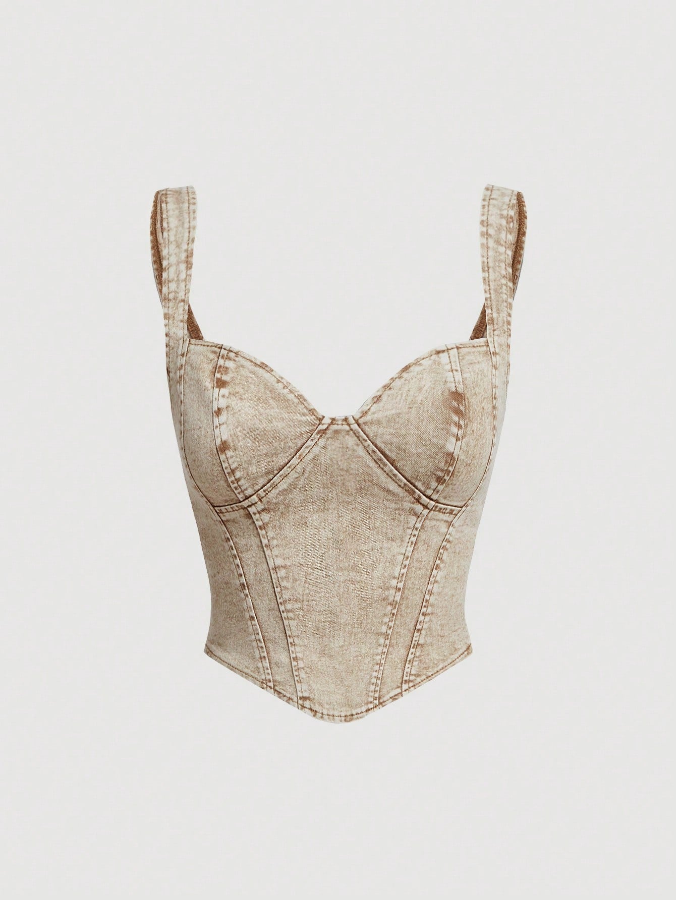 MOD Women'S Vintage Denim Crop Top Bustier