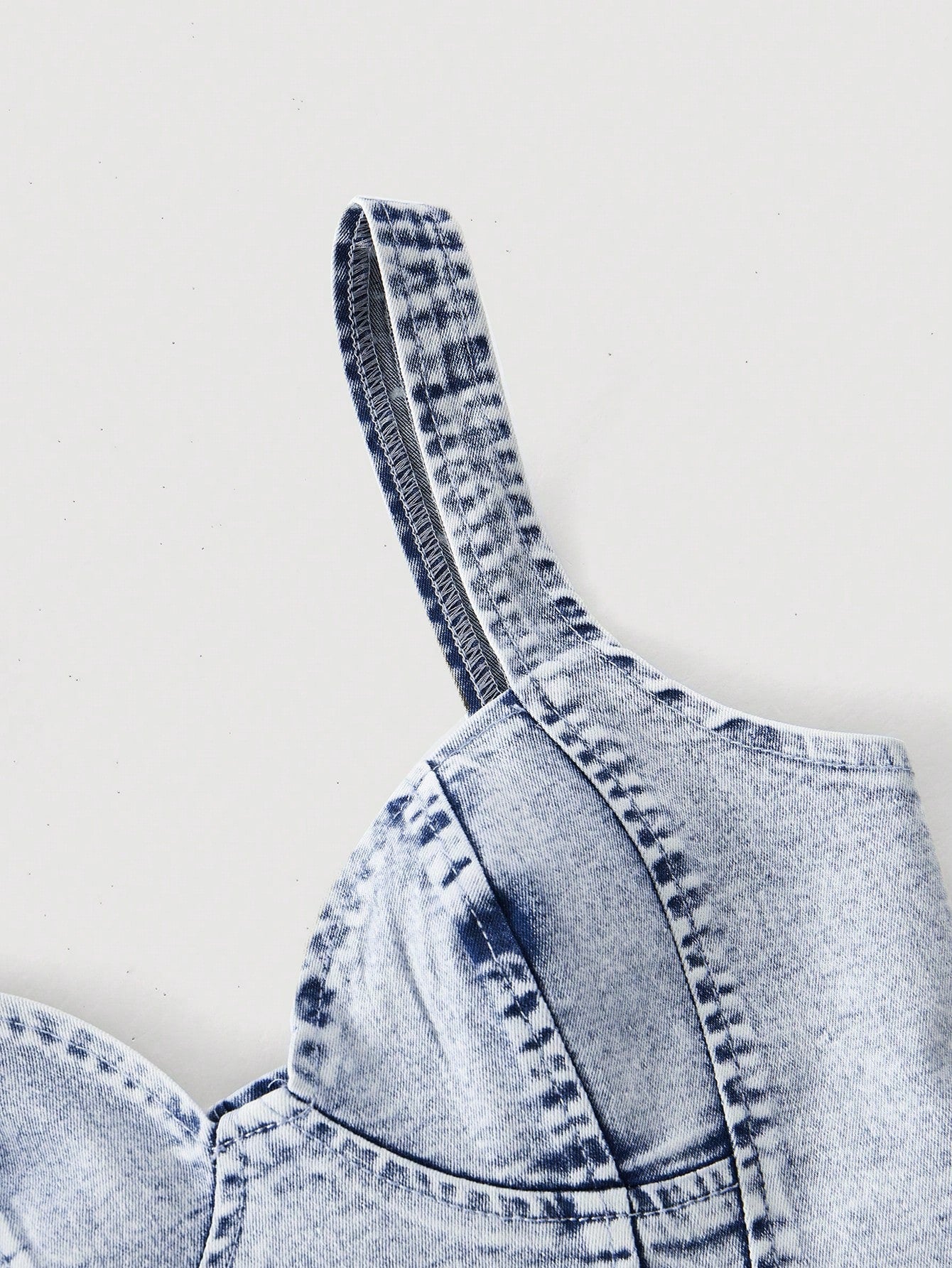 MOD Women'S Vintage Denim Crop Top Bustier