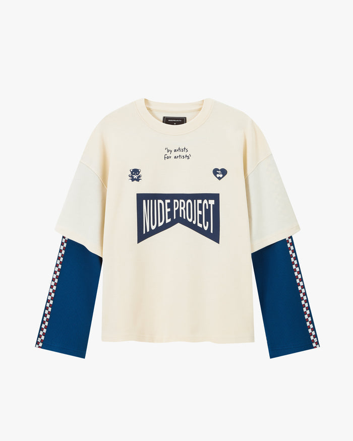 Monza Long-Sleeve Tee Blue