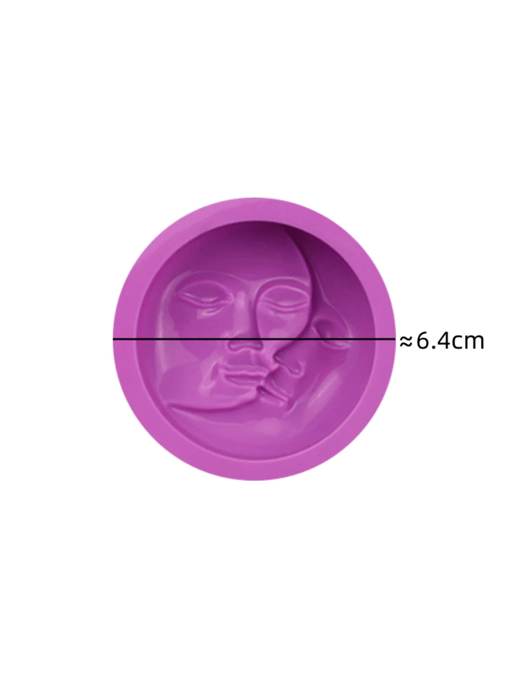 Moon & Sun Face Candle Silicone Molds, DIY Handmade Soap & Candle Making Craft Supplies