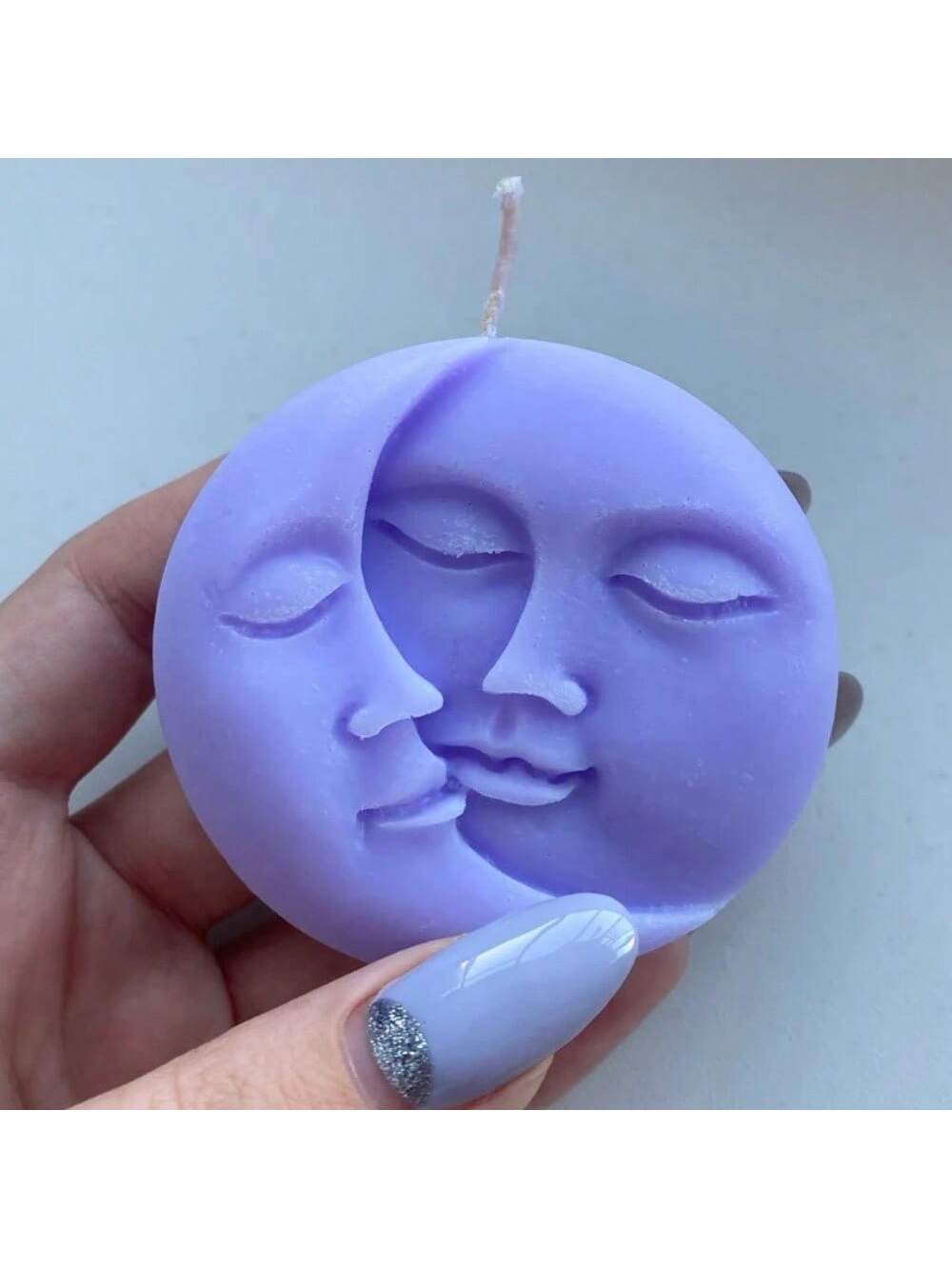 Moon & Sun Face Candle Silicone Molds, DIY Handmade Soap & Candle Making Craft Supplies
