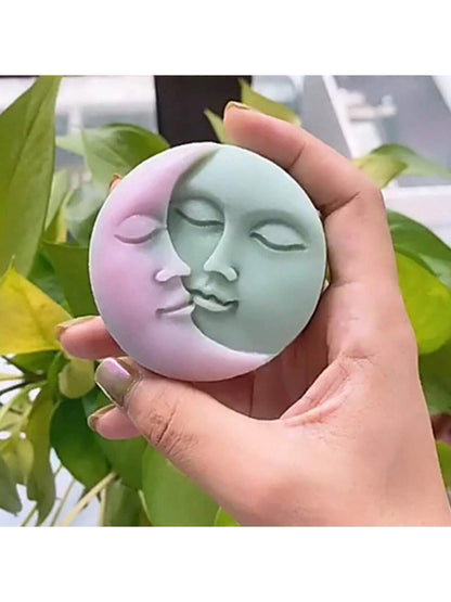Moon & Sun Face Candle Silicone Molds, DIY Handmade Soap & Candle Making Craft Supplies