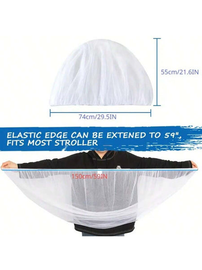 Mosquito Net For Stroller- Baby Stroller Mosquito Net- Perfect Bug Net For Strollers, Bassinets, Cradles, Playards, Pack N Plays And Portable Mini Crib
