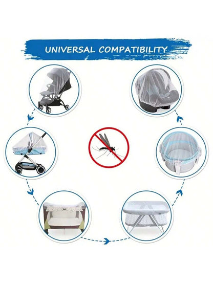 Mosquito Net For Stroller- Baby Stroller Mosquito Net- Perfect Bug Net For Strollers, Bassinets, Cradles, Playards, Pack N Plays And Portable Mini Crib