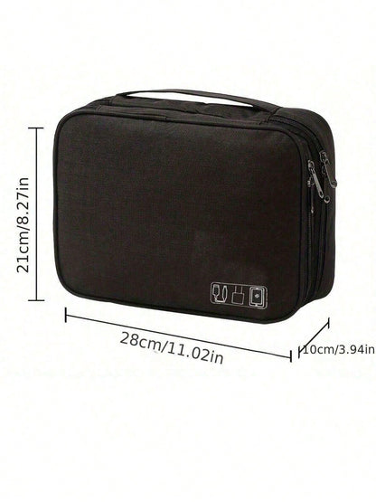 Multi-Layer Travel Digital Accessories Organizer; Power Bank, Earphone, Camera Cable Storage Box; Multifunctional Divider Bag For Phone, Laptop, Electronics School College Electronic Bag Portable Char