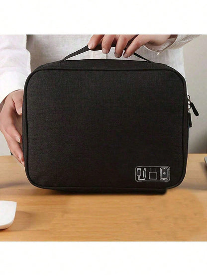 Multi-Layer Travel Digital Accessories Organizer; Power Bank, Earphone, Camera Cable Storage Box; Multifunctional Divider Bag For Phone, Laptop, Electronics School College Electronic Bag Portable Char