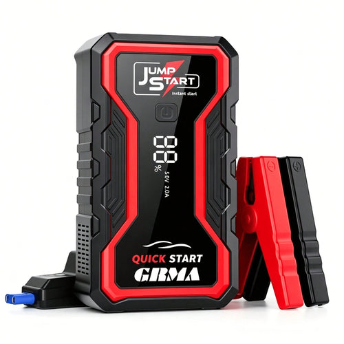 Multifunctional Car Emergency Start Power Supply, Portable Car Battery Starter, Digital Display, Suitable For Small Cars Or Trucks, LED Emergency Light, Outdoor Car Emergency Tools