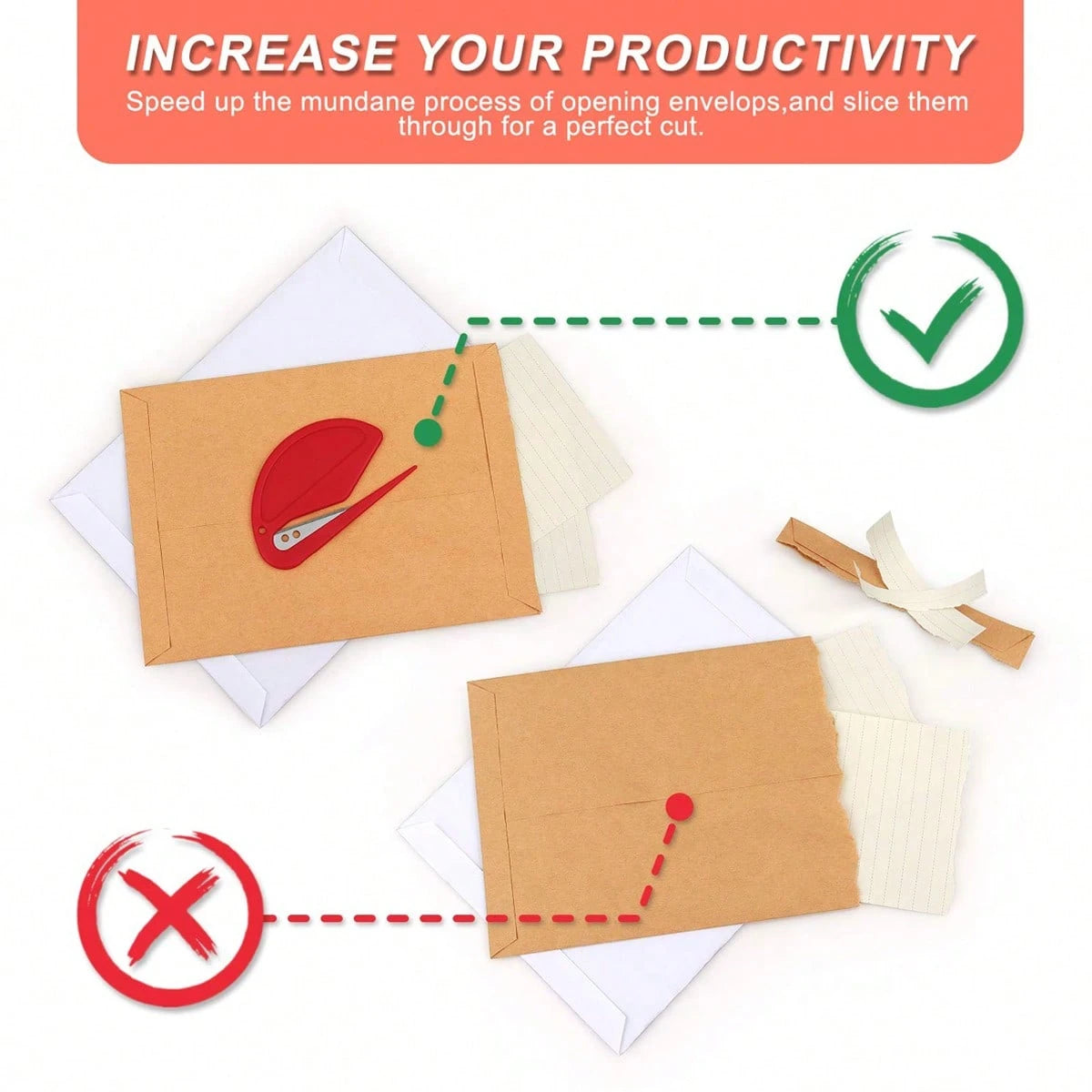 Multifunctional Envelope Cutter, Portable Cutting Tool. Cute Shaped Scissors And Portable Package Opener- Perfect For Students And Office Use, Fun Design, Durable