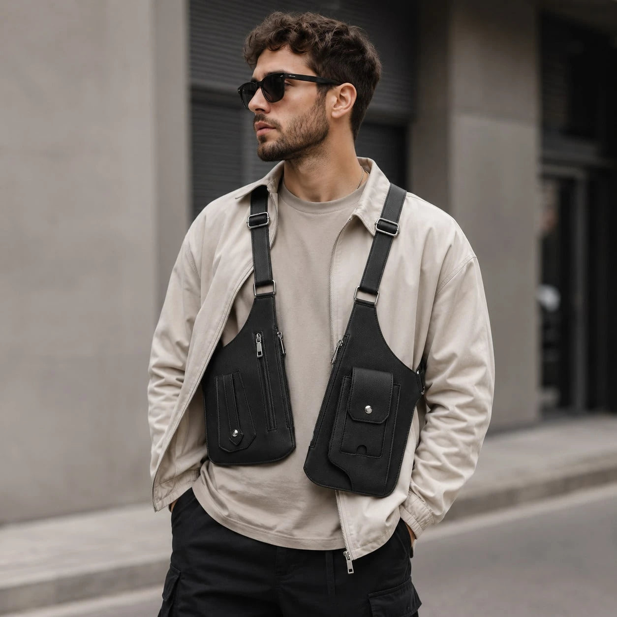 Multifunctional Tactical Chest Bag: Cross-Strap Design, Hands-Free, Combining Functionality And Fashion