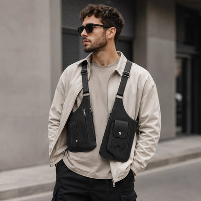 Multifunctional Tactical Chest Bag: Cross-Strap Design, Hands-Free, Combining Functionality And Fashion
