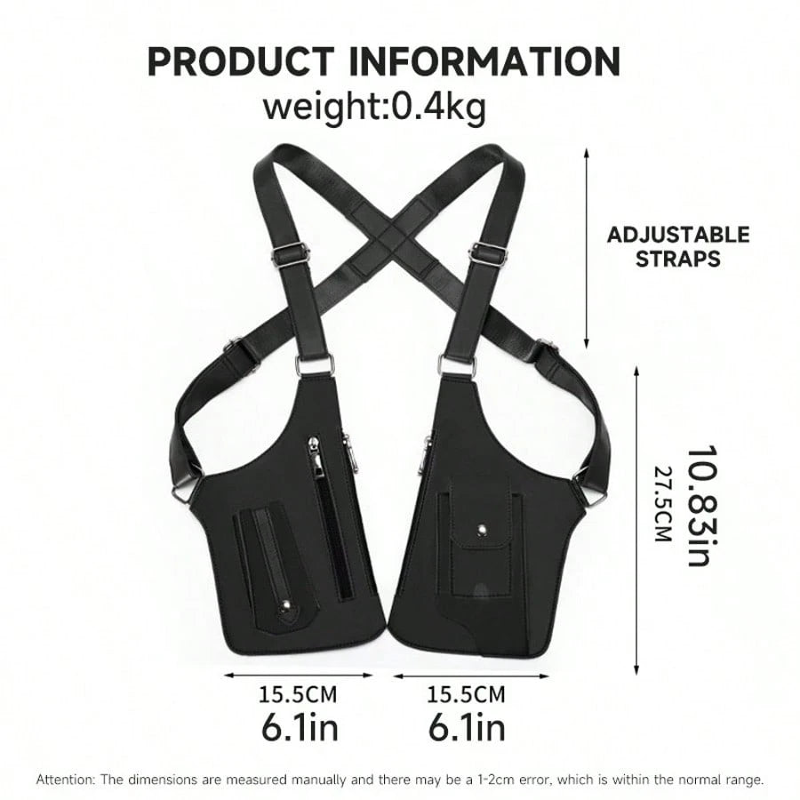 Multifunctional Tactical Chest Bag: Cross-Strap Design, Hands-Free, Combining Functionality And Fashion