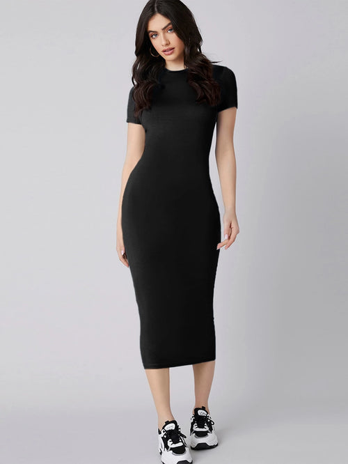 Mulvari Solid Bodycon Dress
