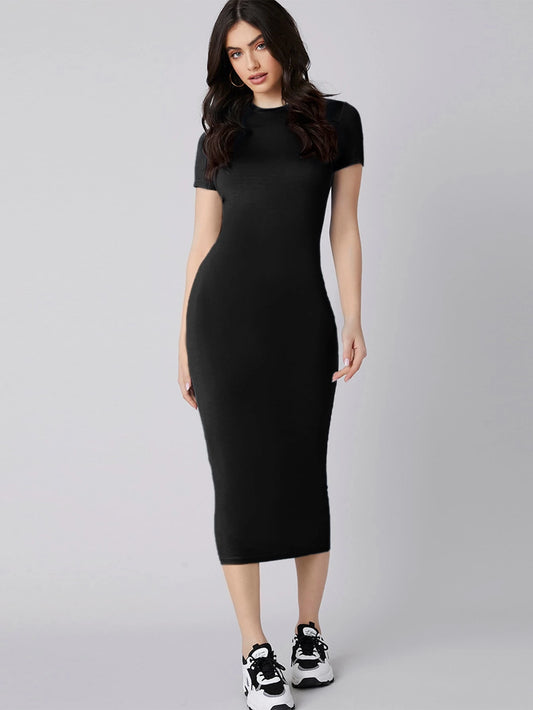 Mulvari Solid Bodycon Dress