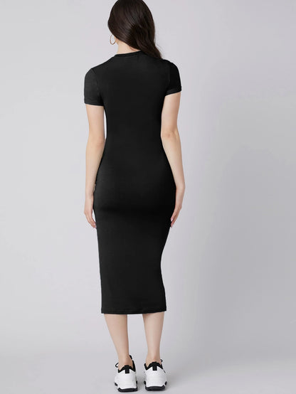 Mulvari Solid Bodycon Dress