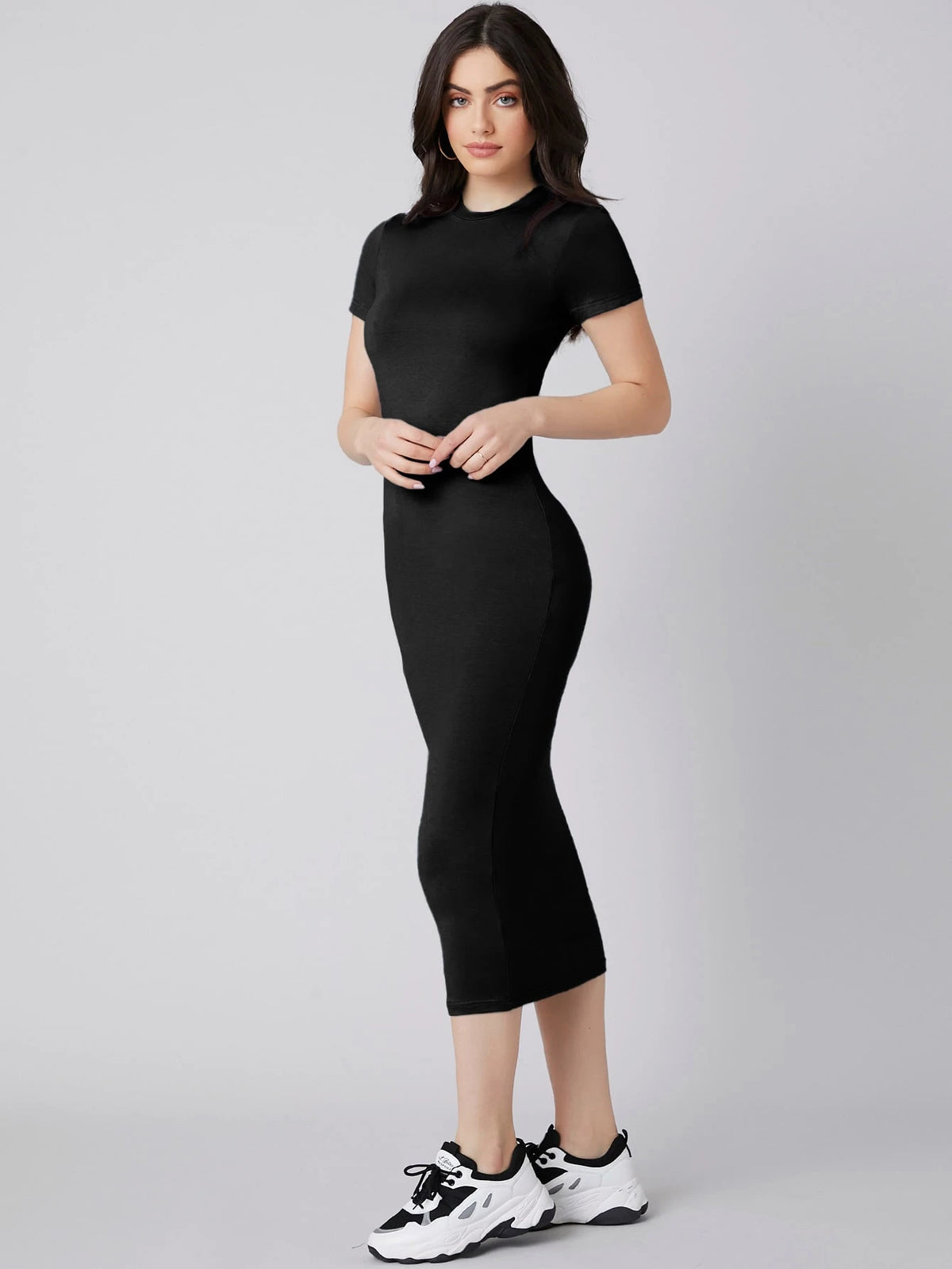 Mulvari Solid Bodycon Dress