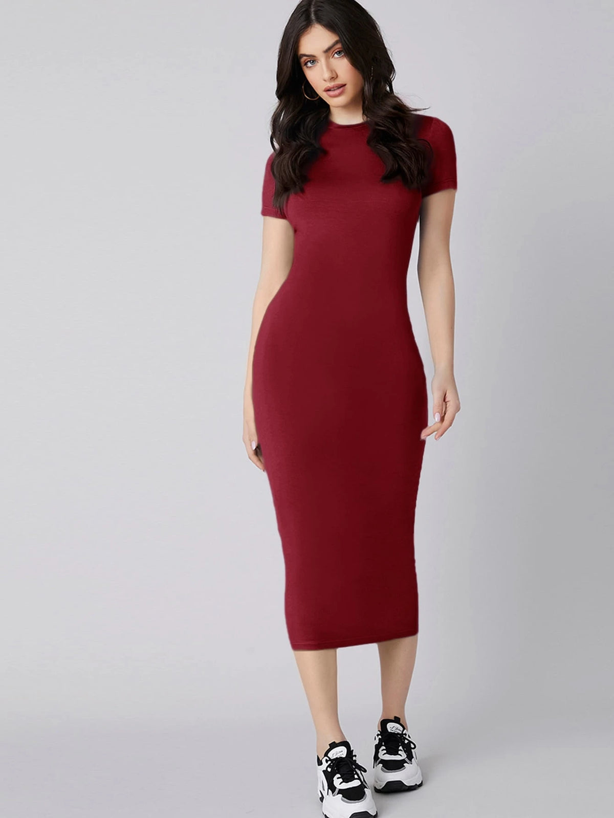 Mulvari Solid Bodycon Dress