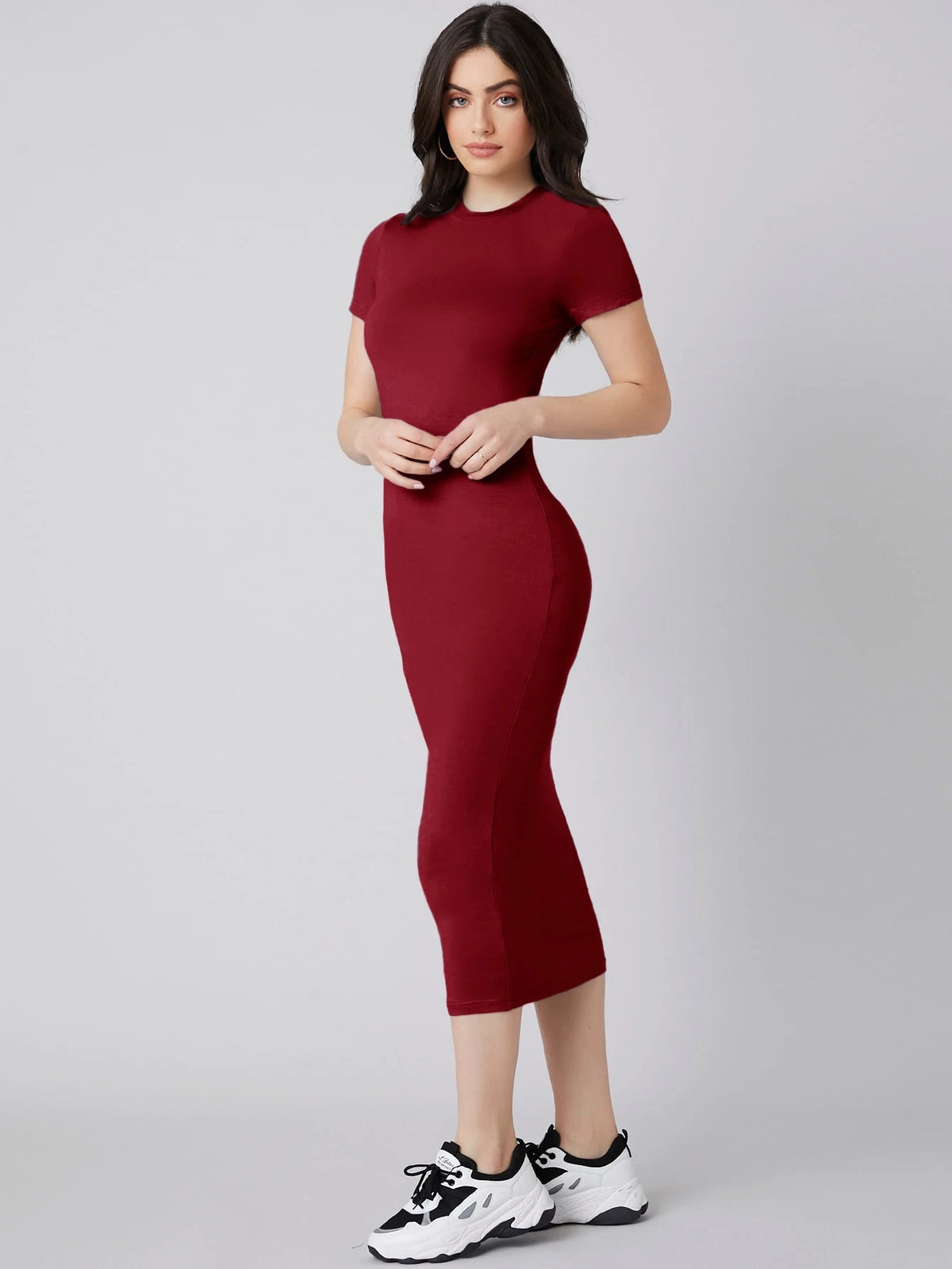 Mulvari Solid Bodycon Dress