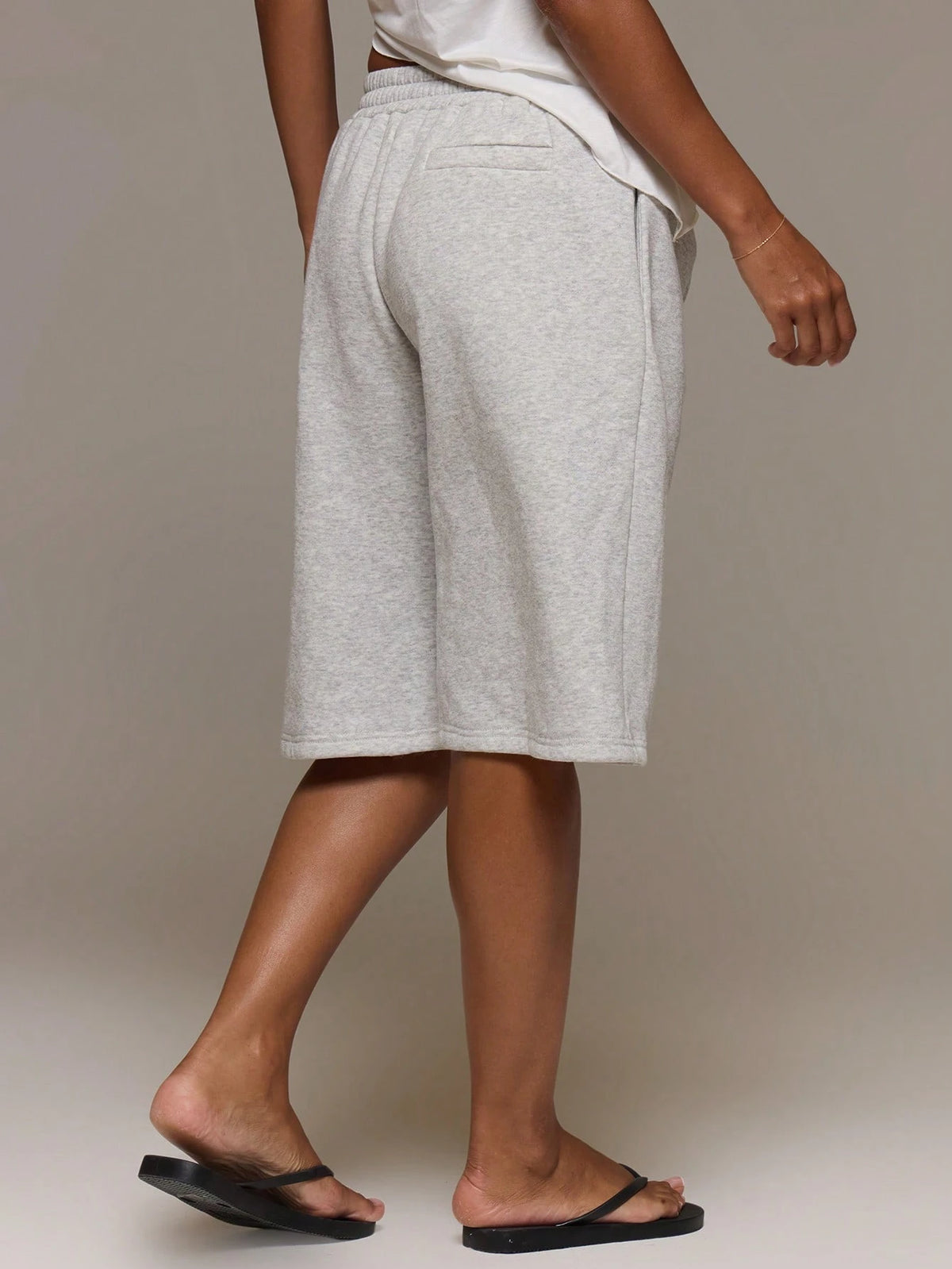 MUSERA ESSENTIALS Loose Fit Elasticated Waist Sweat Jorts Long Shorts Cute Everyday Basics Sexy Daily Spring Summer Essential