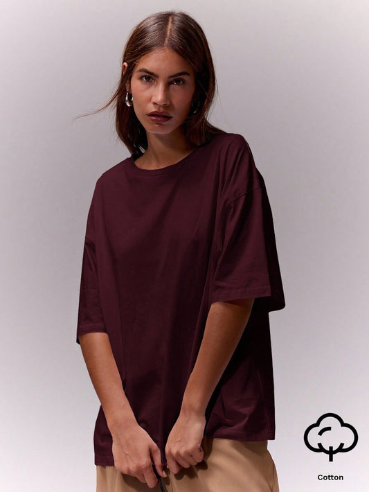 MUSERA Soft Oversized Crew Neck T-Shirt Oversized Tee Airport Holiday Festival,Elegant Spring Summer Casual