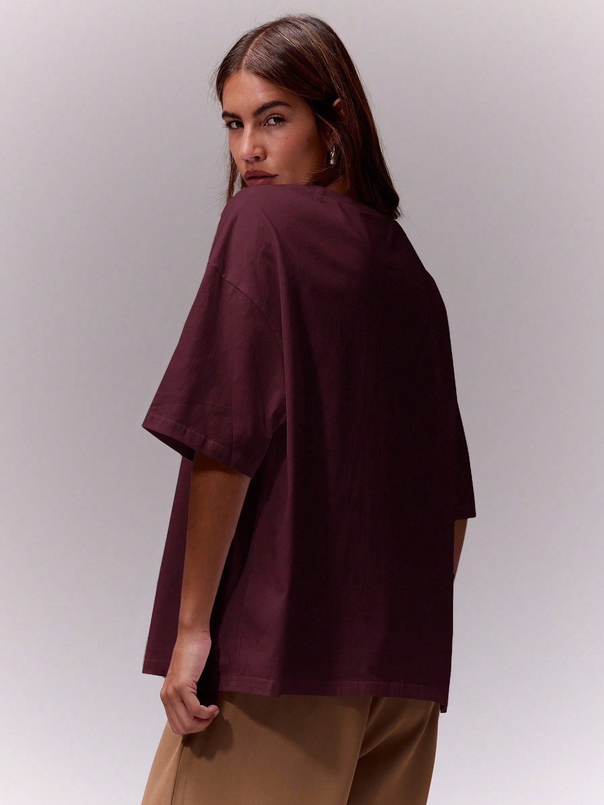 MUSERA Soft Oversized Crew Neck T-Shirt Oversized Tee Airport Holiday Festival,Elegant Spring Summer Casual